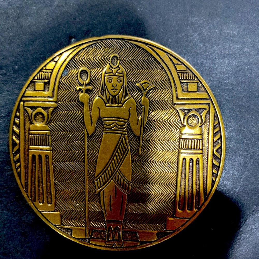 Brass Egyption pin or Brooch